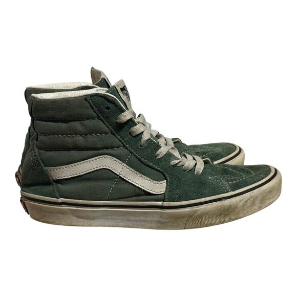Vans Sk8 Hi Forest Green Suede Canvas High Top Skate Sneakers Men's Size 7.5/9 W - Picture 1 of 8
